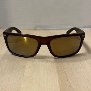 KAENON BURNET Matte Brown Sunglasses w/ Gold Tinted Polarized Lenses - Italy
